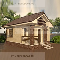 проект дома KDM-1442 общ. площадь 34.64 м2